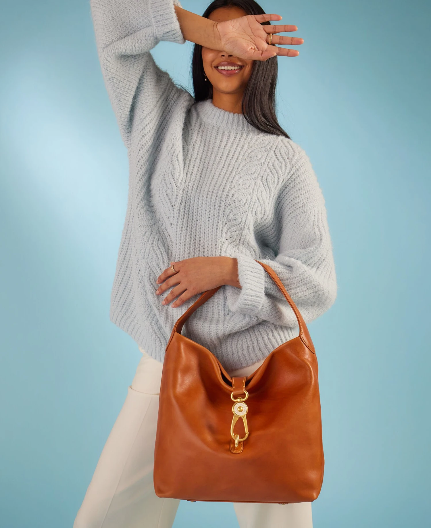 Florentine Logo Lock Shoulder Bag Natural 7 Florentine Logo Lock Shoulder Bag Natural - Image 7