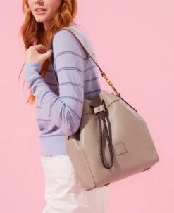 Florentine Hattie Drawstring Salmon -Dooney & Bourke 8L1058 ILD lifestyle 1