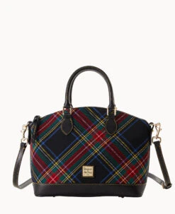 Tartan Darcy Satchel White 24 Tartan Darcy Satchel White -Dooney & Bourke B0239G TTBLPABL