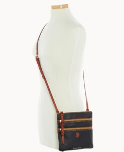 MLB Giants N S Triple Zip Crossbody GIANTS -Dooney & Bourke B0298G AWBLPATNGINT ALT4