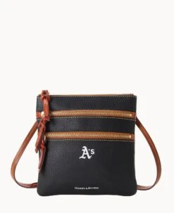 MLB Athletics N S Triple Zip Crossbody ATHLETICS -Dooney & Bourke B0298G AWBLPATNOAKA 1