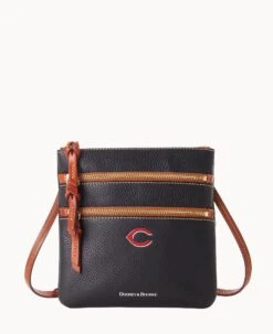 MLB Reds N S Triple Zip Crossbody REDS 17 MLB Reds N S Triple Zip Crossbody REDS -Dooney & Bourke B0298G AWBLPATNREDS 2