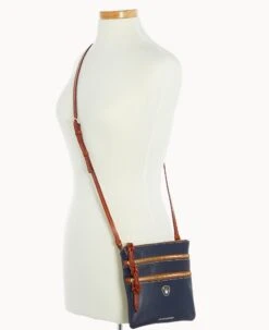 MLB Brewers N S Triple Zip Crossbody BREWERS 16 MLB Brewers N S Triple Zip Crossbody BREWERS -Dooney & Bourke B0298G AWNVPATNBRWS ALT4 1