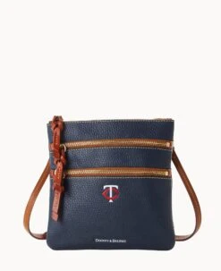 MLB Twins N S Triple Zip Crossbody TWINS -Dooney & Bourke B0298G AWNVPATNTWNS 1