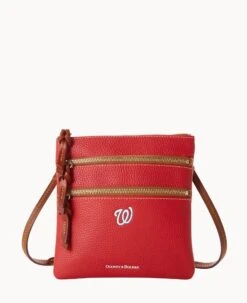 MLB Nationals N S Triple Zip Crossbody NATIONALS -Dooney & Bourke B0298G AWRDPATNNTNL 1