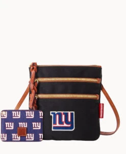 NFL NY Giants N S Triple Zip W ID Holder GIANTS 17 NFL NY Giants N S Triple Zip W ID Holder GIANTS -Dooney & Bourke B0298G INBLPATNGIAN 2