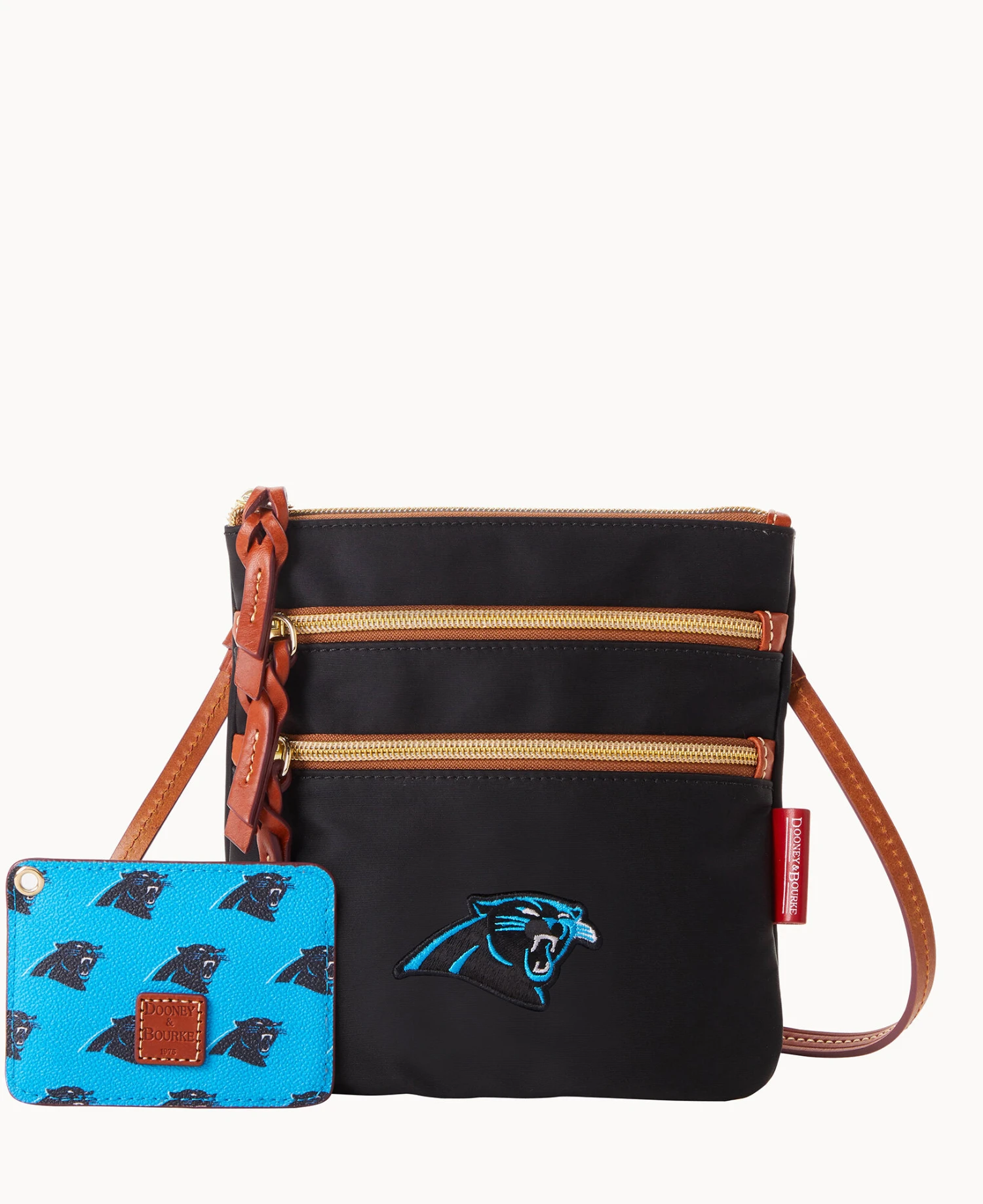 NFL Panthers N S Triple Zip W ID Holder PANTHERS 9 NFL Panthers N S Triple Zip W ID Holder PANTHERS - Image 9