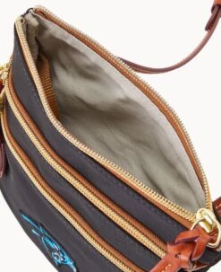 NFL Panthers N S Triple Zip W ID Holder PANTHERS 15 NFL Panthers N S Triple Zip W ID Holder PANTHERS -Dooney & Bourke B0298G INBLPATNPANT ALT2 1