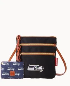 NFL Seahawks N S Triple Zip W ID Holder SEAHAWKS -Dooney & Bourke B0298G INBLPATNSEAH 1
