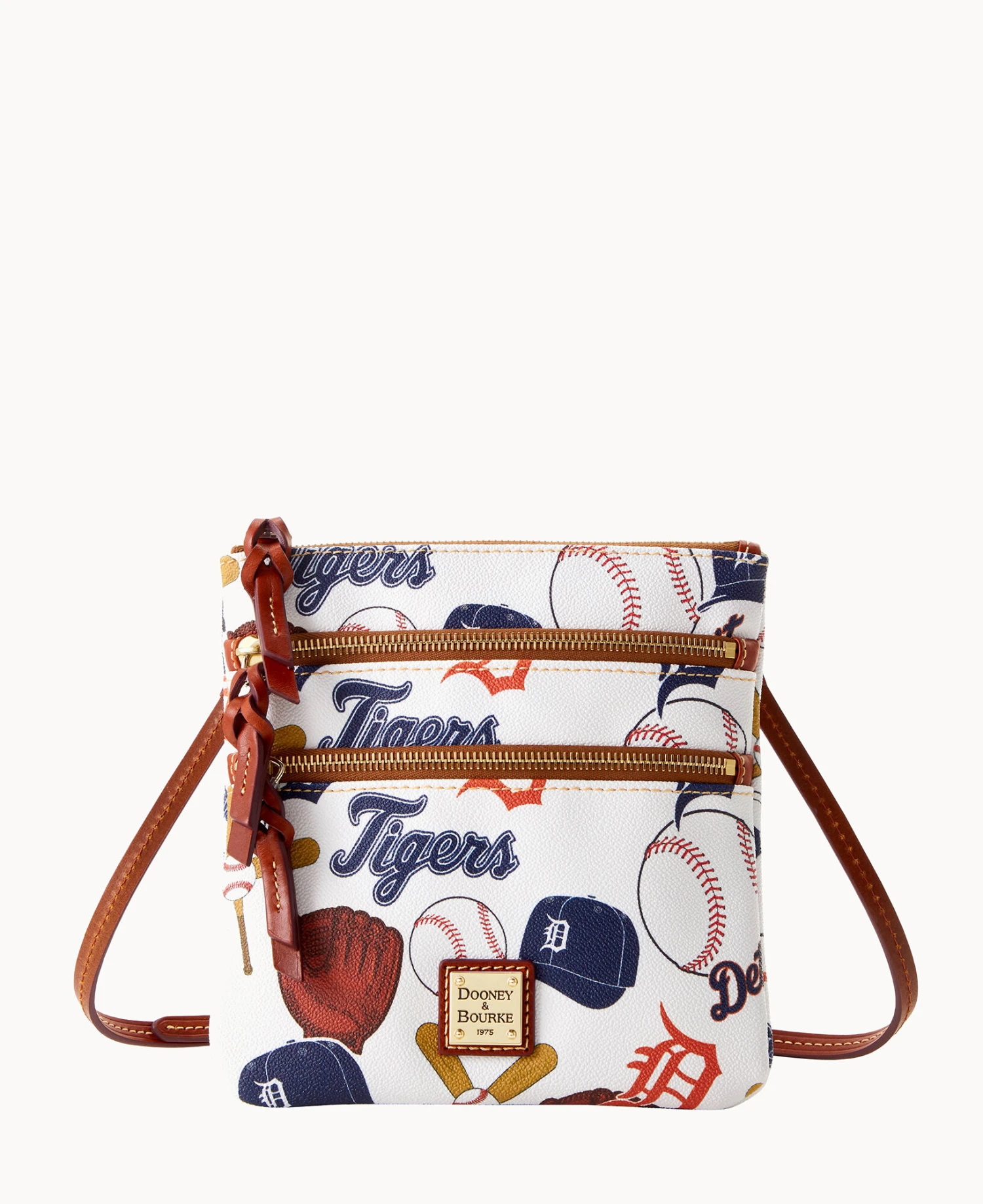 MLB Tigers N S Triple Zip Crossbody TIGERS 9 MLB Tigers N S Triple Zip Crossbody TIGERS - Image 9