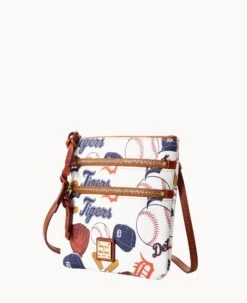 MLB Tigers N S Triple Zip Crossbody TIGERS 15 MLB Tigers N S Triple Zip Crossbody TIGERS -Dooney & Bourke B0298G QUMWPATNTGRS ALT1 1
