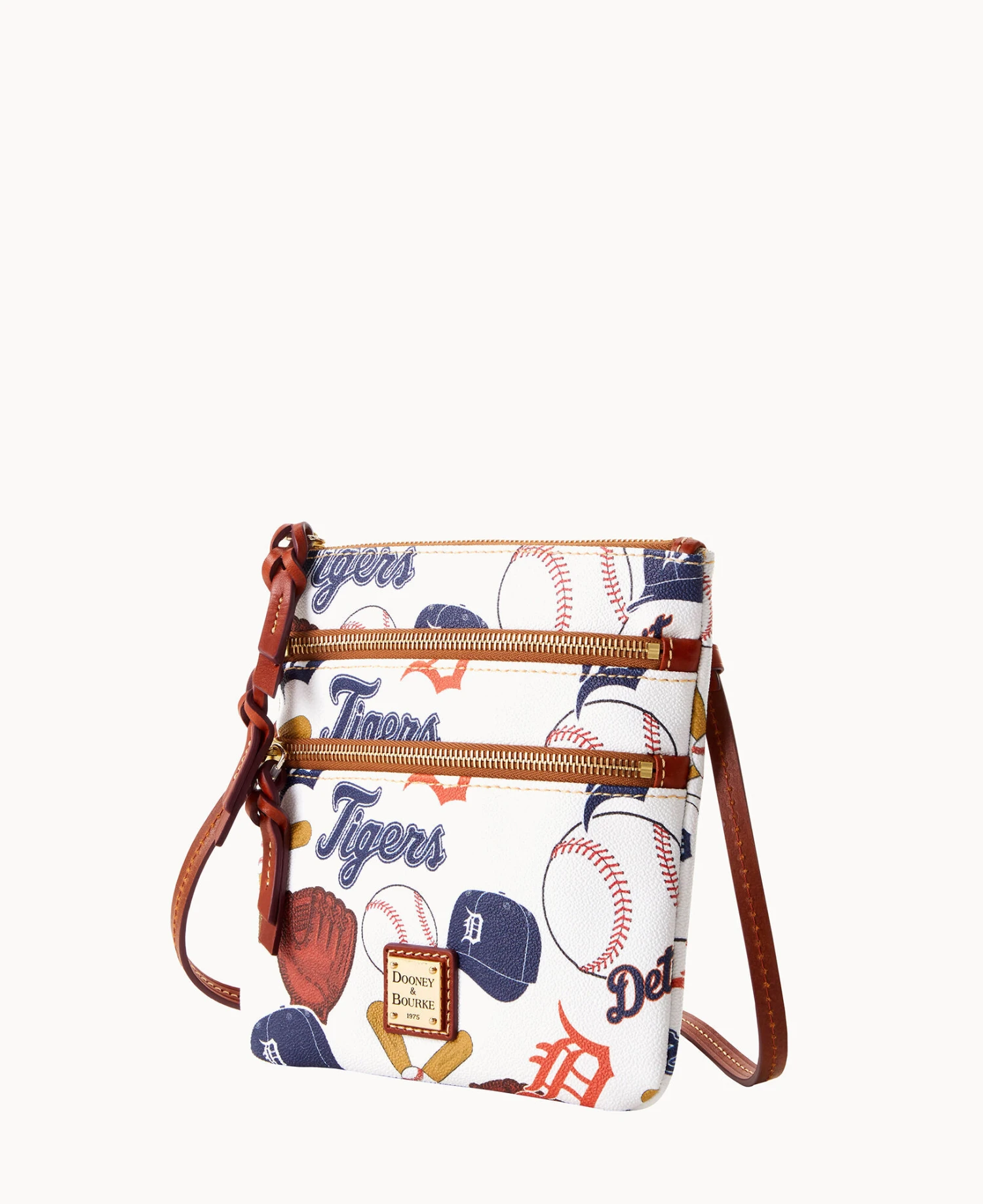 MLB Tigers N S Triple Zip Crossbody TIGERS 2 MLB Tigers N S Triple Zip Crossbody TIGERS - Image 2
