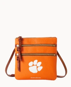 Collegiate Clemson University Triple Zip Crossbody CLEMSON