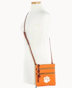 Collegiate Clemson University Triple Zip Crossbody CLEMSON -Dooney & Bourke B0298H AWORPATNCLM0 ALT4