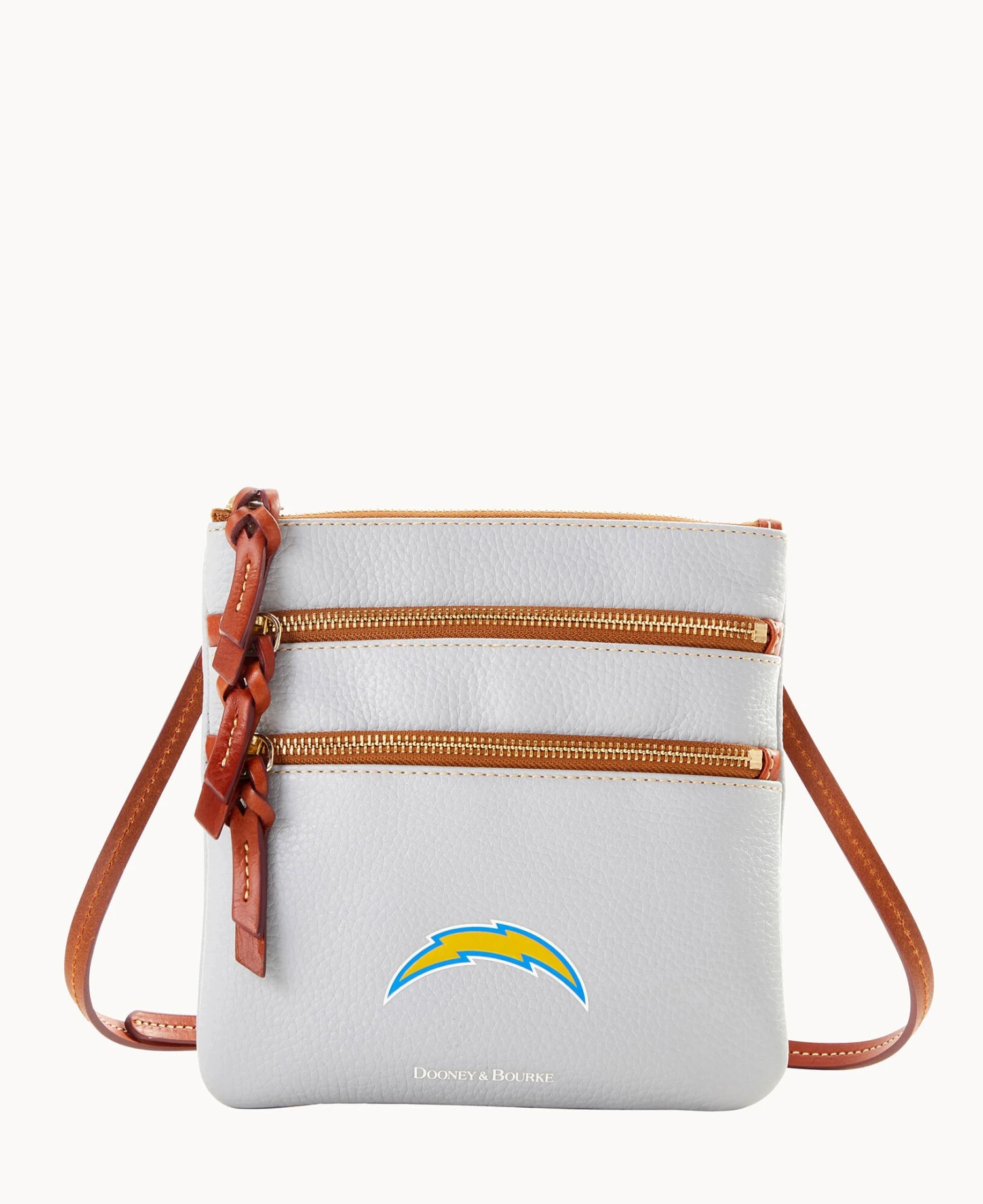NFL Chargers Triple Zip Crossbody CHARGERS 5 NFL Chargers Triple Zip Crossbody CHARGERS - Image 5
