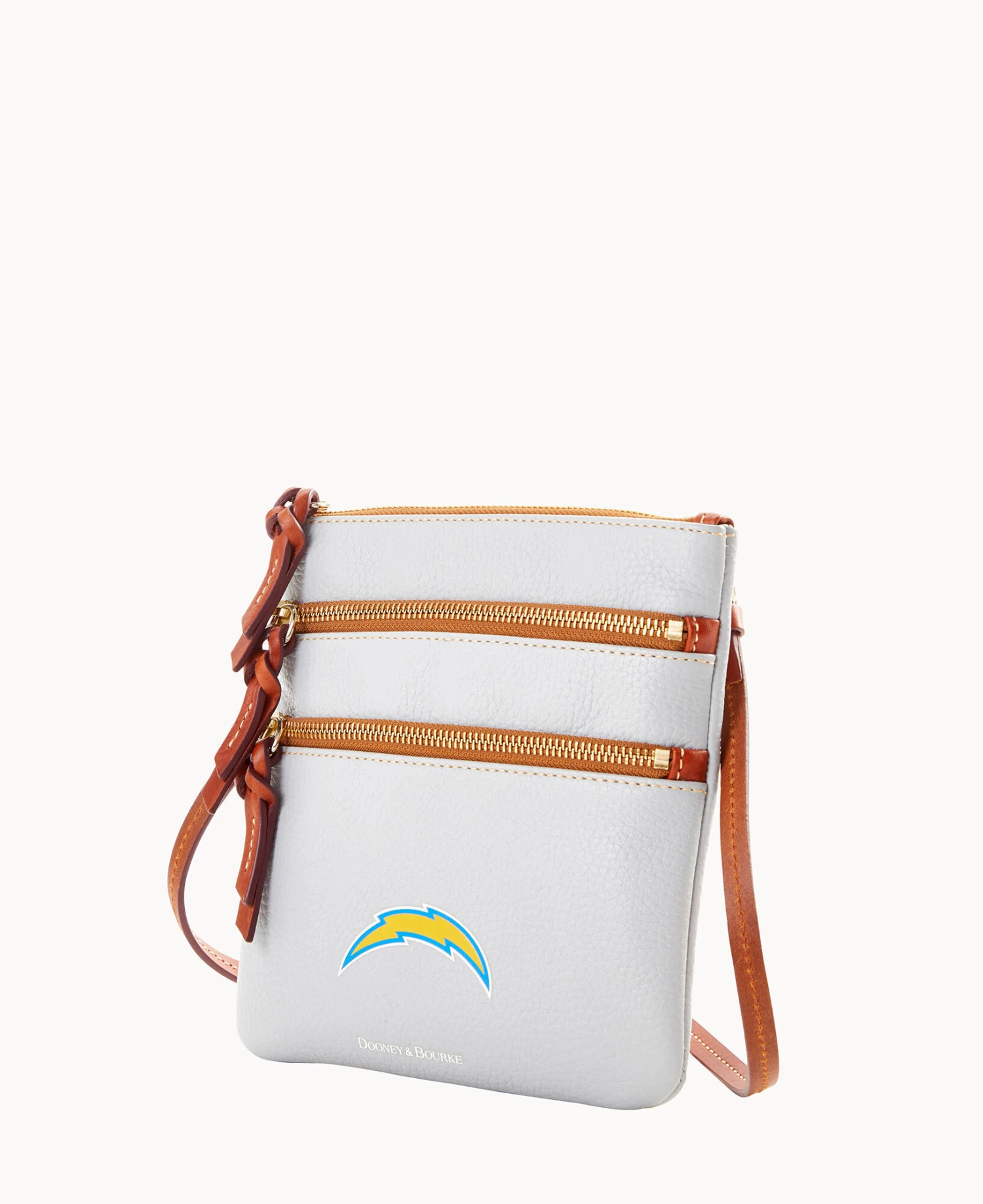 NFL Chargers Triple Zip Crossbody CHARGERS 2 NFL Chargers Triple Zip Crossbody CHARGERS - Image 2