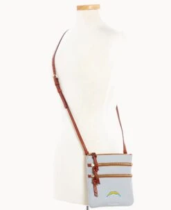 NFL Chargers Triple Zip Crossbody CHARGERS 16 NFL Chargers Triple Zip Crossbody CHARGERS -Dooney & Bourke B0298H AWSVPATNCHGR ALT4 1