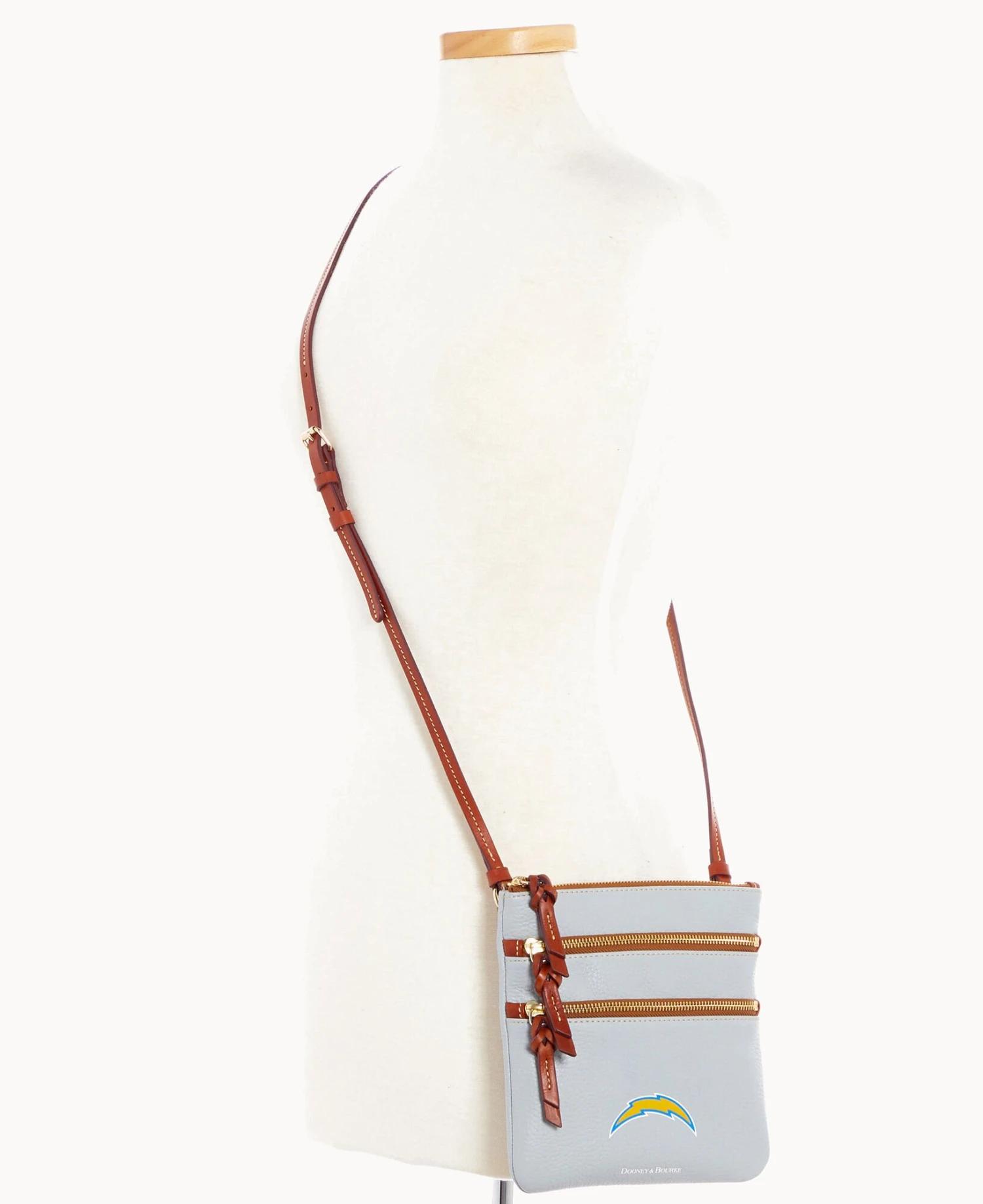 NFL Chargers Triple Zip Crossbody CHARGERS 8 NFL Chargers Triple Zip Crossbody CHARGERS - Image 8