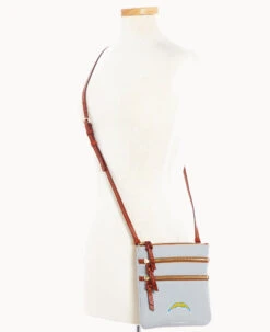 NFL Chargers Triple Zip Crossbody CHARGERS 12 NFL Chargers Triple Zip Crossbody CHARGERS -Dooney & Bourke B0298H AWSVPATNCHGR ALT4