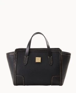 Pebble Grain Small Shopper Black Black -Dooney & Bourke B0674G AWBLPABL 1