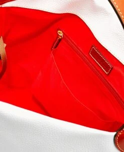 Pebble Grain Logo Lock Shoulder Bag With Pouch White -Dooney & Bourke B0740G AWWHPATNO000 ALT2 1