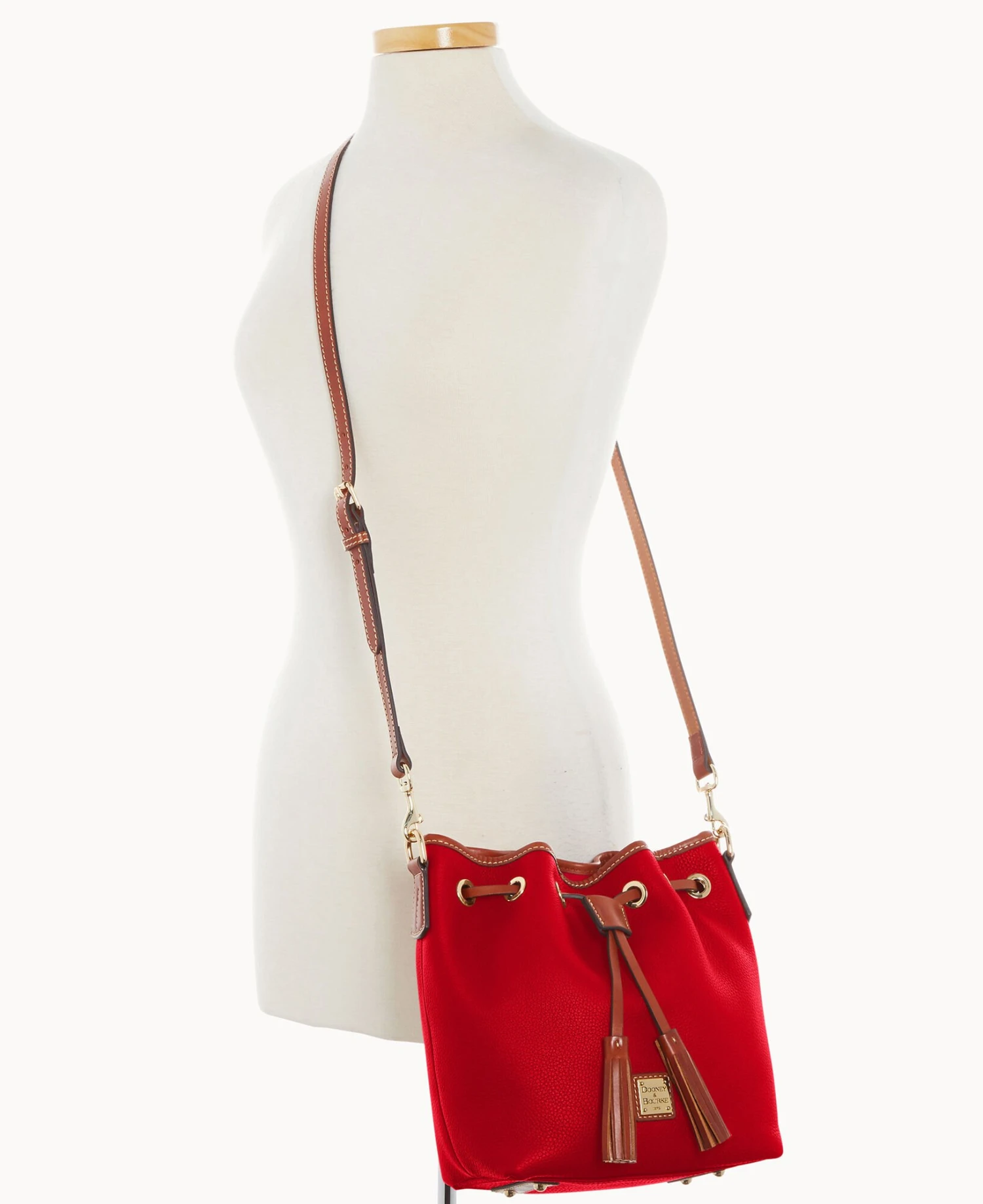 Pebble Grain Aimee Crossbody Red 8 Pebble Grain Aimee Crossbody Red - Image 8