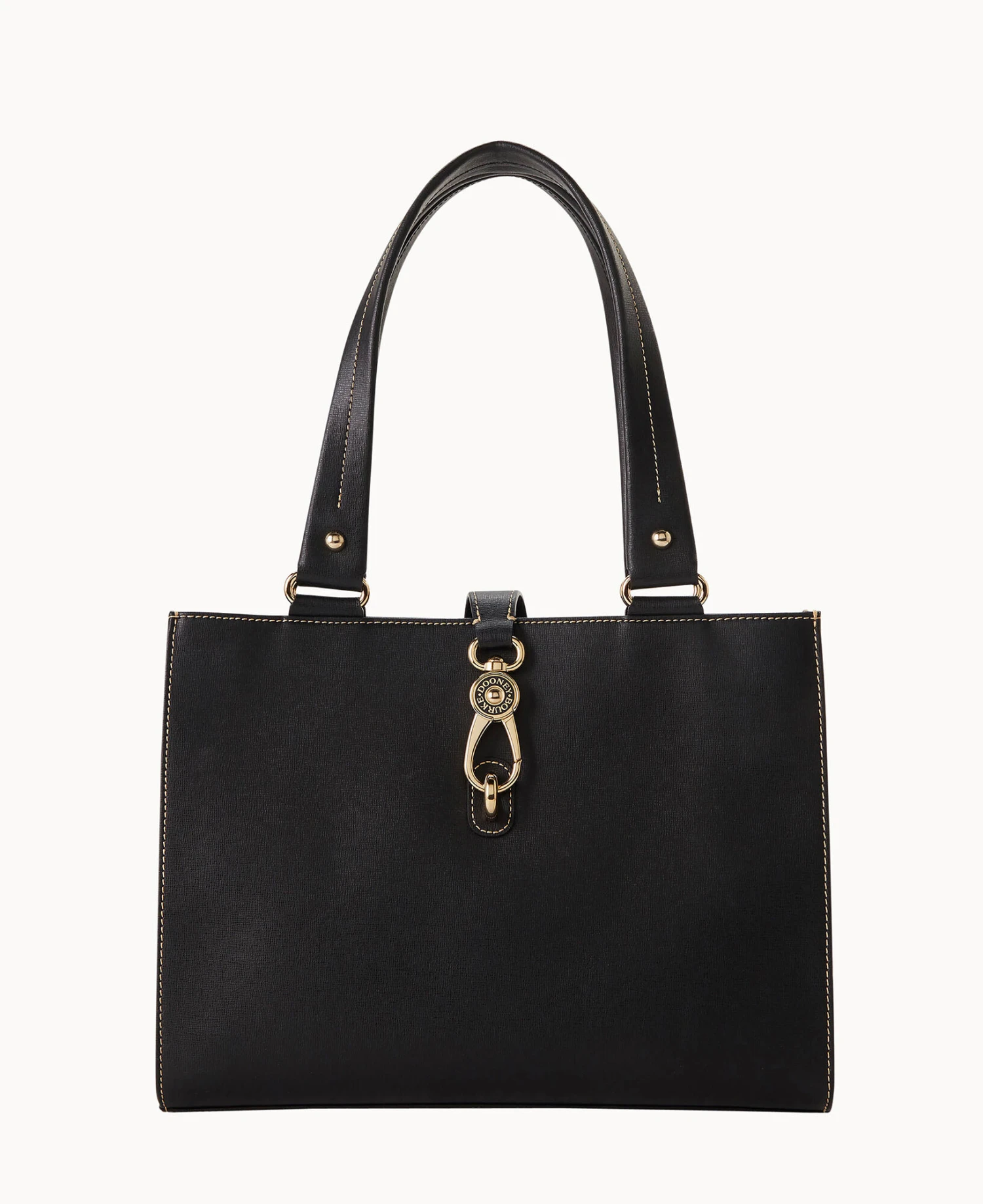 Saffiano Medium Logo Lock Tote Cranberry 11 Saffiano Medium Logo Lock Tote Cranberry - Image 11