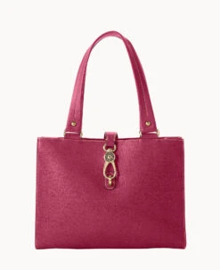 Saffiano Medium Logo Lock Tote Cranberry 27 Saffiano Medium Logo Lock Tote Cranberry -Dooney & Bourke B0787G SICBSICB 2