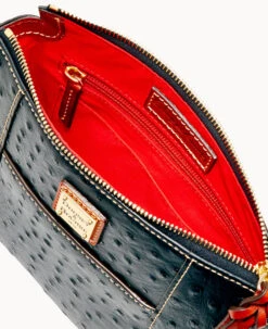 Ostrich Lexington Crossbody Black -Dooney & Bourke B0862G OTBLPATNO000 ALT2