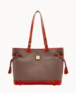 Pebble Grain Double Strap Tassel Bag Black Black 31 Pebble Grain Double Strap Tassel Bag Black Black -Dooney & Bourke B0872G AWELPATN