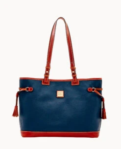 Pebble Grain Double Strap Tassel Bag Black Black 33 Pebble Grain Double Strap Tassel Bag Black Black -Dooney & Bourke B0872G AWMDPATN