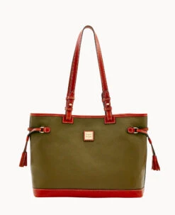 Pebble Grain Double Strap Tassel Bag Black Black 38 Pebble Grain Double Strap Tassel Bag Black Black -Dooney & Bourke B0872G AWOLPATN