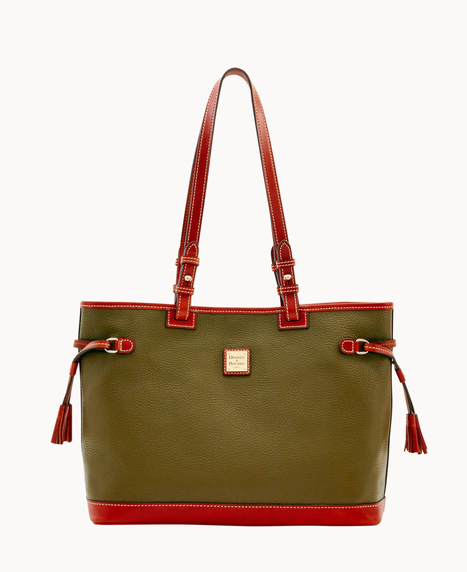 Pebble Grain Double Strap Tassel Bag Black Black 19 Pebble Grain Double Strap Tassel Bag Black Black - Image 19