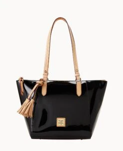 Patent Maxine Tote Black -Dooney & Bourke B0972G PTBLSVNA 2