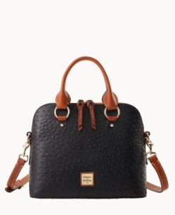Ostrich Cameron Satchel Black -Dooney & Bourke B1076G OTBLPAKR 1