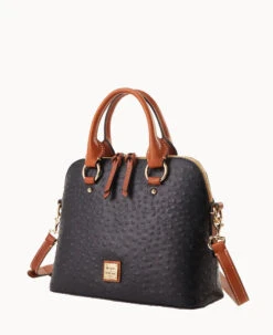 Ostrich Cameron Satchel Black -Dooney & Bourke B1076G OTBLPAKR ALT1