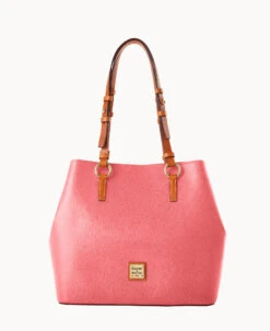 Saffiano Briana With Pouch Cranberry -Dooney & Bourke B1157G SIBZPANA