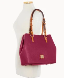 Saffiano Briana With Pouch Cranberry -Dooney & Bourke B1157G SICBPANA ALT4 1