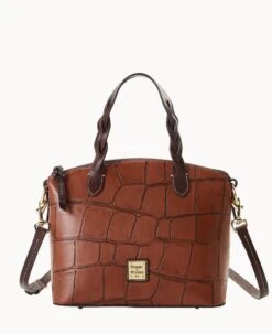 Denison Small Heidi Satchel Cognac -Dooney & Bourke B1217G 8DCGPABM 1
