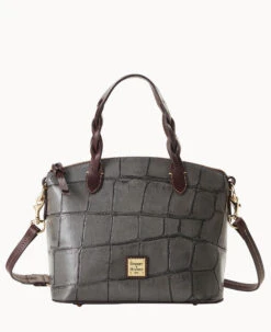 Denison Small Heidi Satchel Cognac -Dooney & Bourke B1217G 8DSMPABM