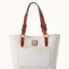 Ostrich Small Gretchen Tote Bone