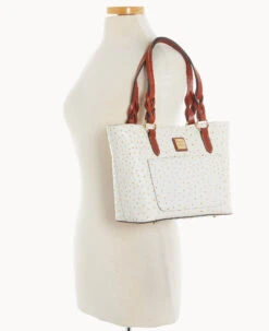 Ostrich Small Gretchen Tote Bone -Dooney & Bourke B1219G OTBOPATN ALT4