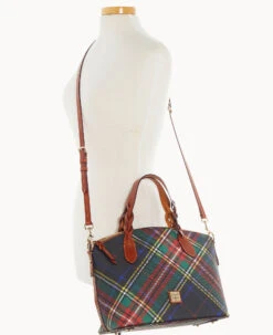 Windsor Celeste Satchel Charcoal -Dooney & Bourke B1299G 3WCOPATN ALT4