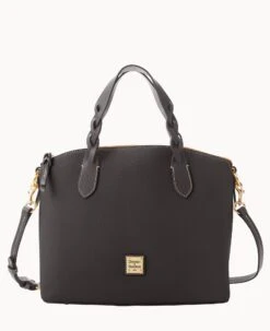 Pebble Grain Celeste Satchel Black -Dooney & Bourke B1299G AWBLPABL