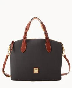 Pebble Grain Celeste Satchel Black -Dooney & Bourke B1299G AWBLPATN 1