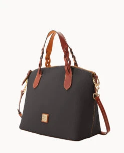 Pebble Grain Celeste Satchel Black -Dooney & Bourke B1299G AWBLPATN ALT1