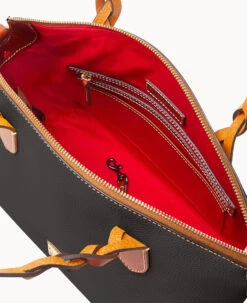 Pebble Grain Celeste Satchel Black -Dooney & Bourke B1299G AWBLPATN ALT2