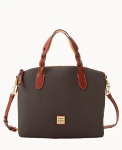 Pebble Grain Celeste Satchel Black -Dooney & Bourke B1299G AWBMPATN