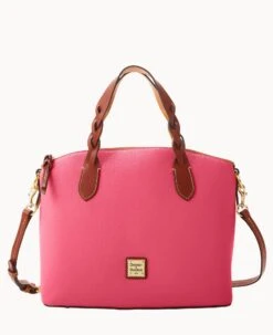 Pebble Grain Celeste Satchel Black -Dooney & Bourke B1299G AWHPPATN