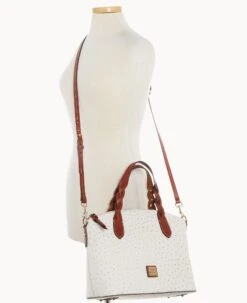 Ostrich Celeste Satchel Bone -Dooney & Bourke B1299G OTBOPATN ALT4 1